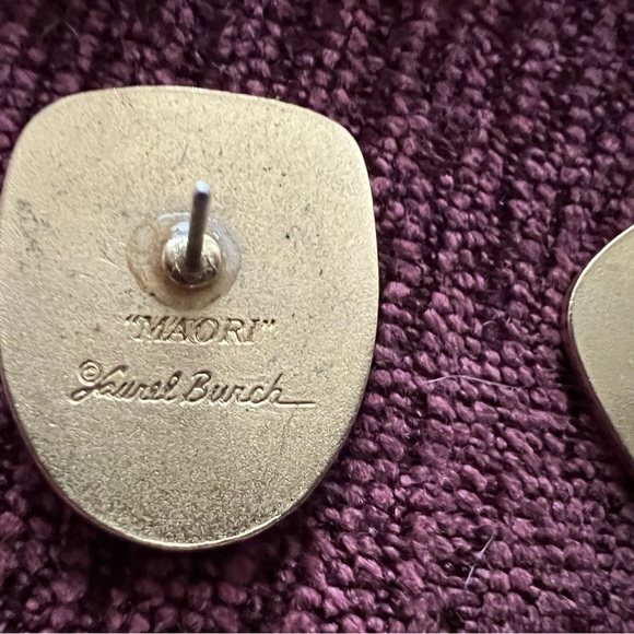 Laurel Burch Artistic Face Design Earrings - Picture 3 of 7